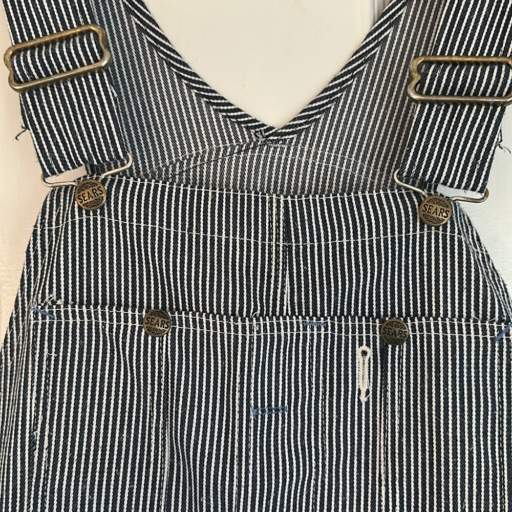 Vintage Sears conductor stripe overalls - Picture 2 of 5